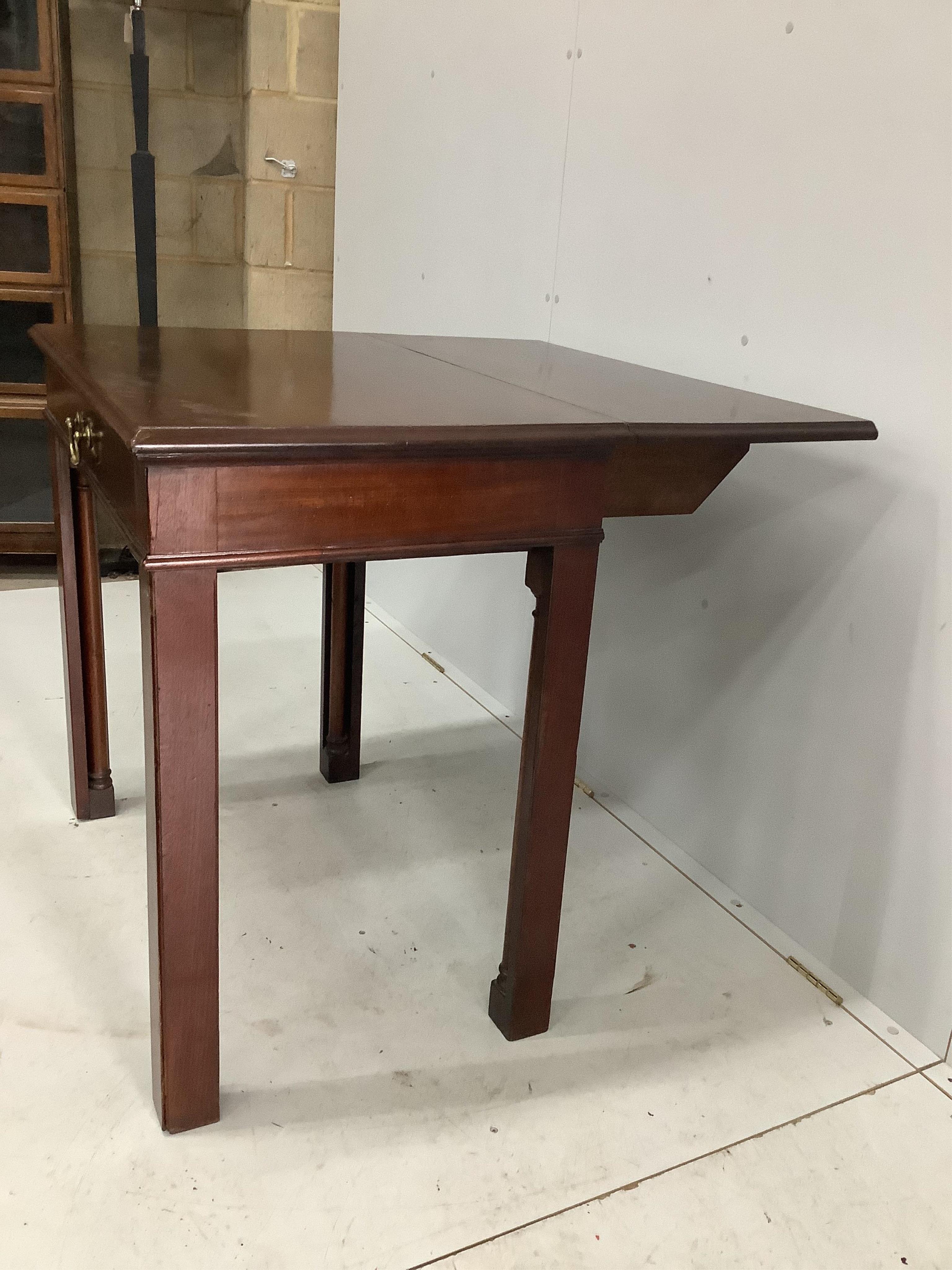 A George III mahogany architect’s table, width 91cm, depth 56cm, height 85cm. Condition - good